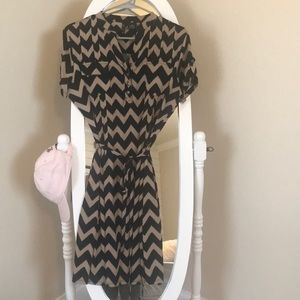 Chevron tie dress